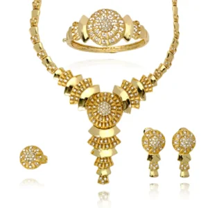 Goldenes Statement-Schmuckset